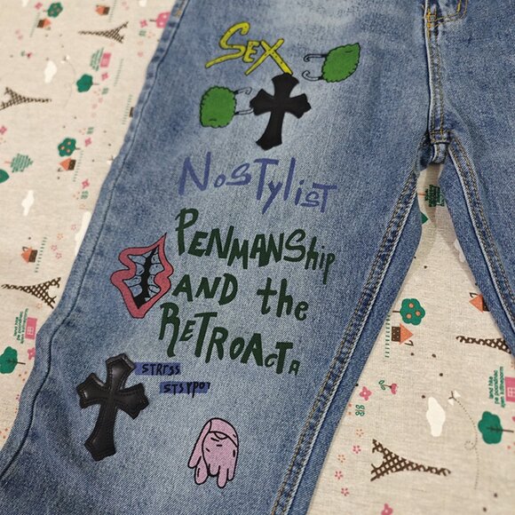 Chrome Hearts Logo Cross Jeans - Picture 3 of 7